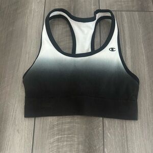 Champion Gradient Black and White Sports Bra